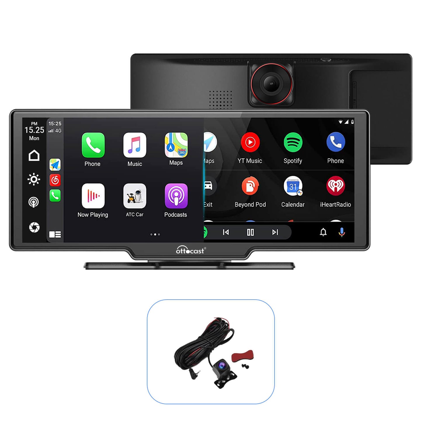 Pantalla portátil de 10" para auto con Apple CarPlay y Android Auto