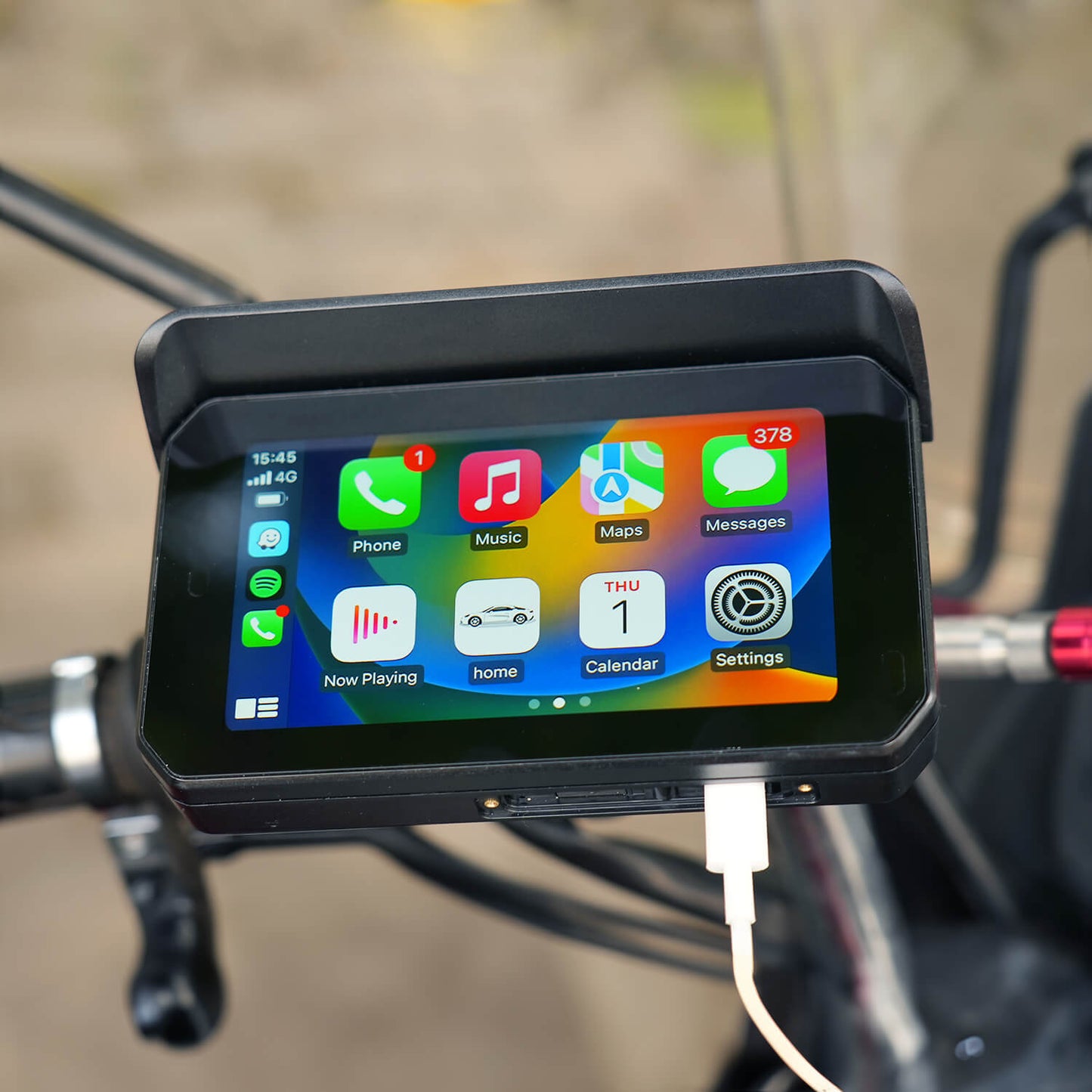 CarPlay Lite C5 SE Pantalla portátil para motocicleta con GPS | CarPlay/Android Auto inalámbrico