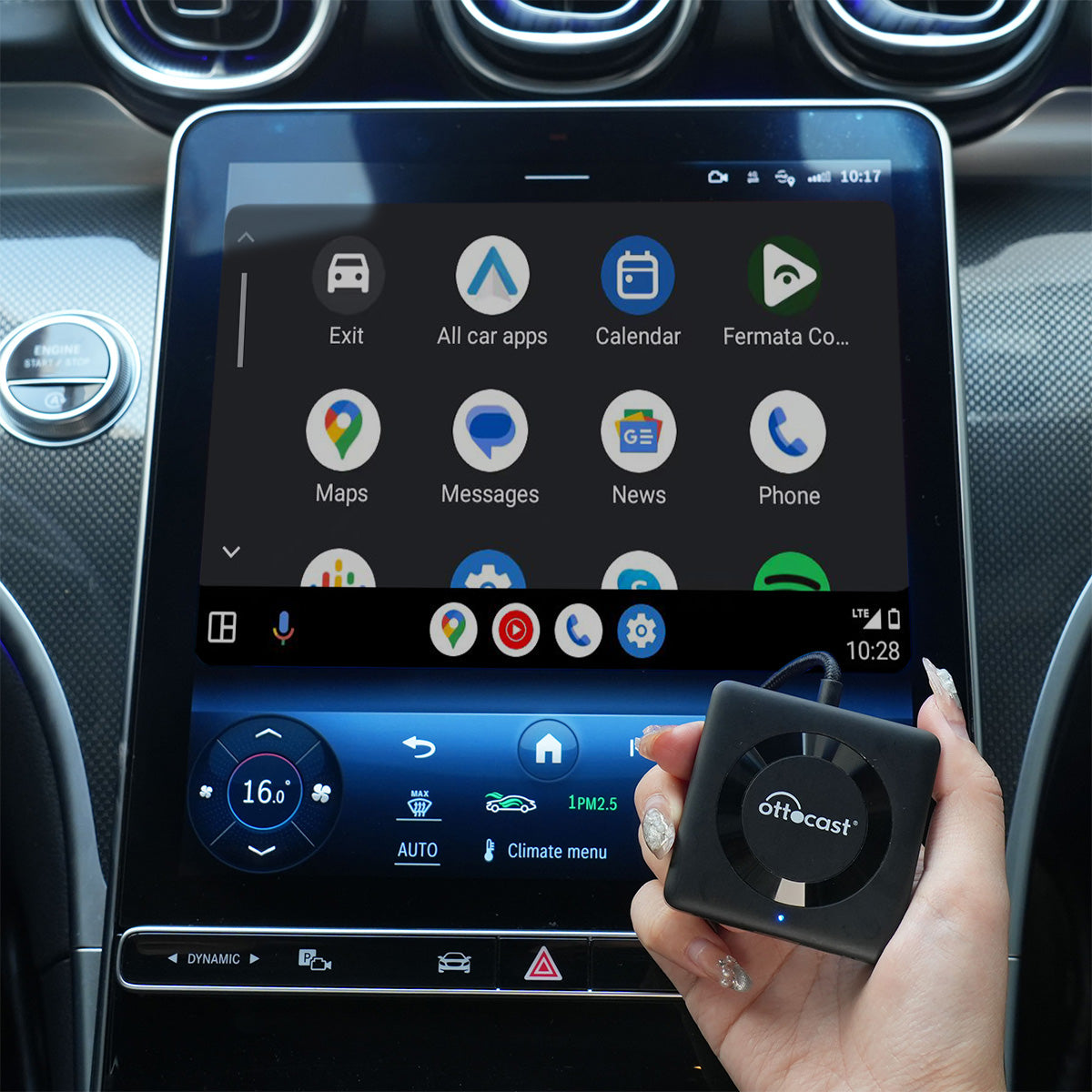 Car TV Mate Pro | Streaming HDMI + Fire TV Stick + Screen Mirroring + CarPlay y Android Auto Inalámbricos
