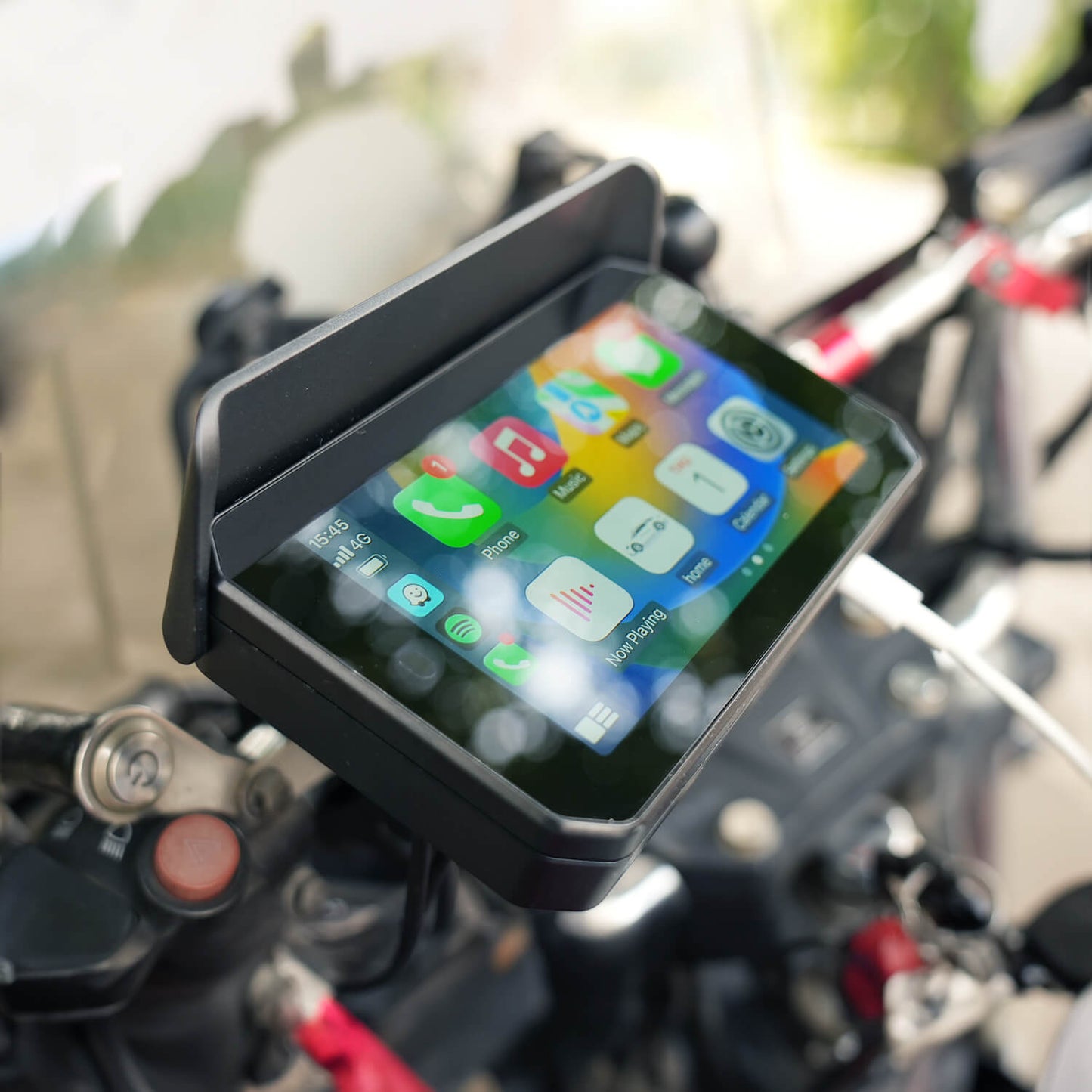 CarPlay Lite C5 SE Pantalla portátil para motocicleta con GPS | CarPlay/Android Auto inalámbrico