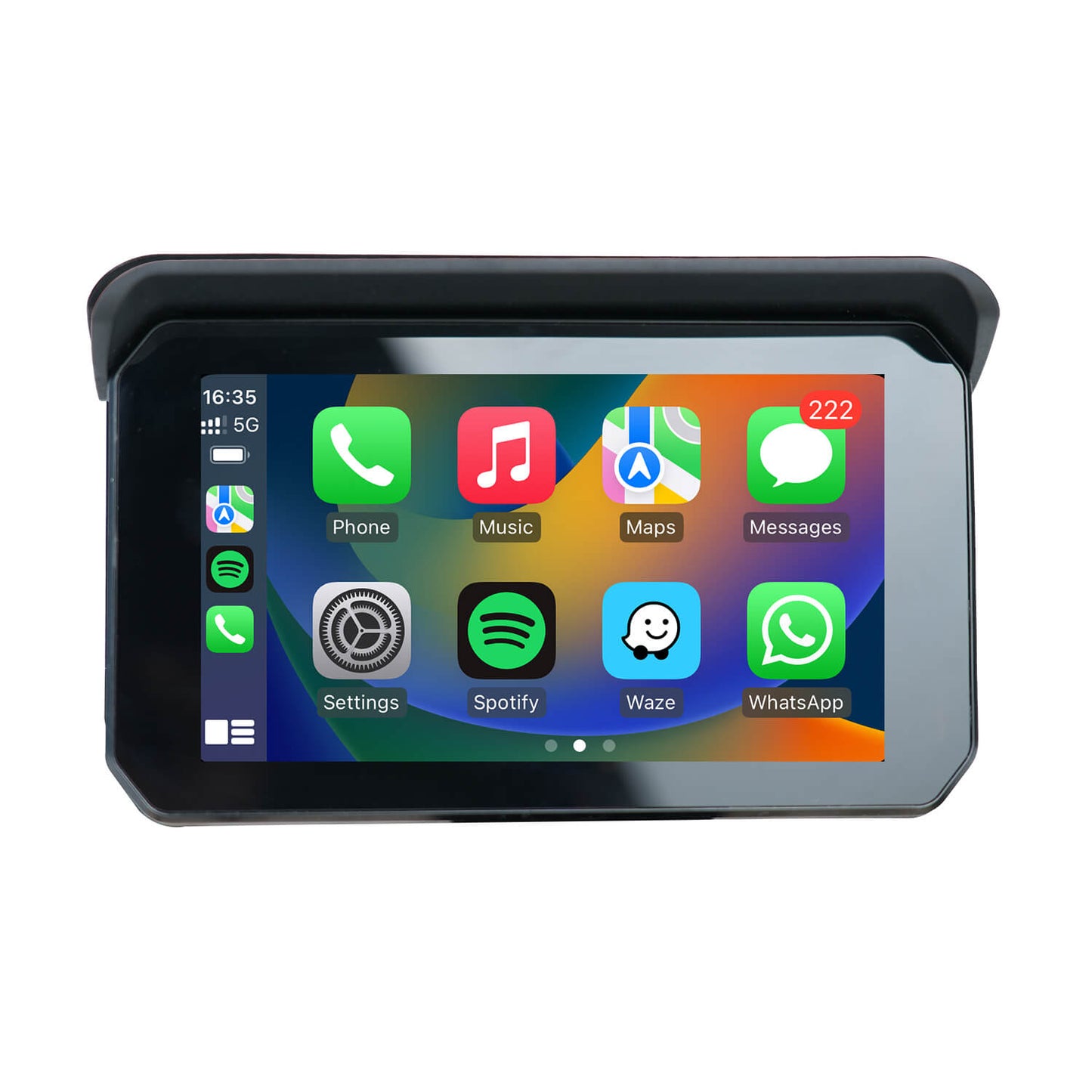 CarPlay Lite C5 SE Pantalla portátil para motocicleta con GPS | CarPlay/Android Auto inalámbrico