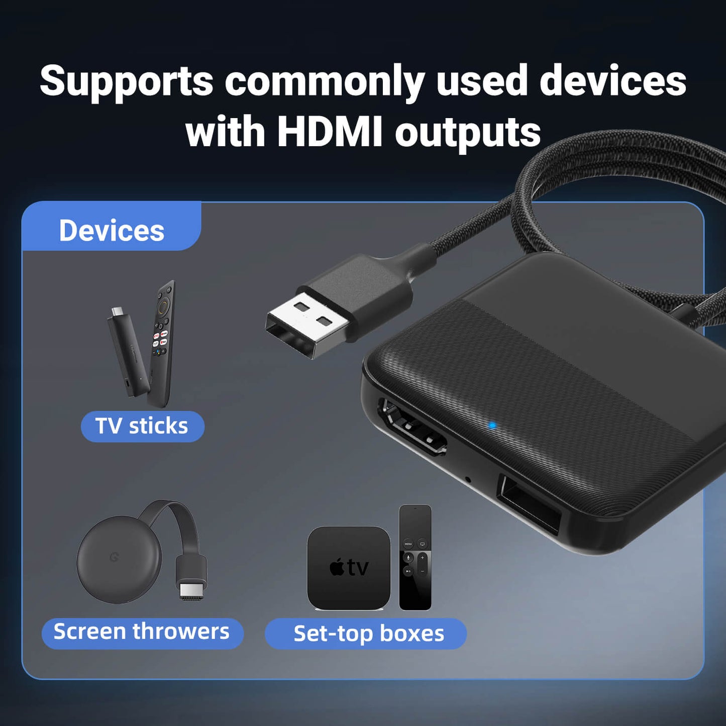 Car TV Mate - Convertidor de TV para auto compatible con Fire TV Stick