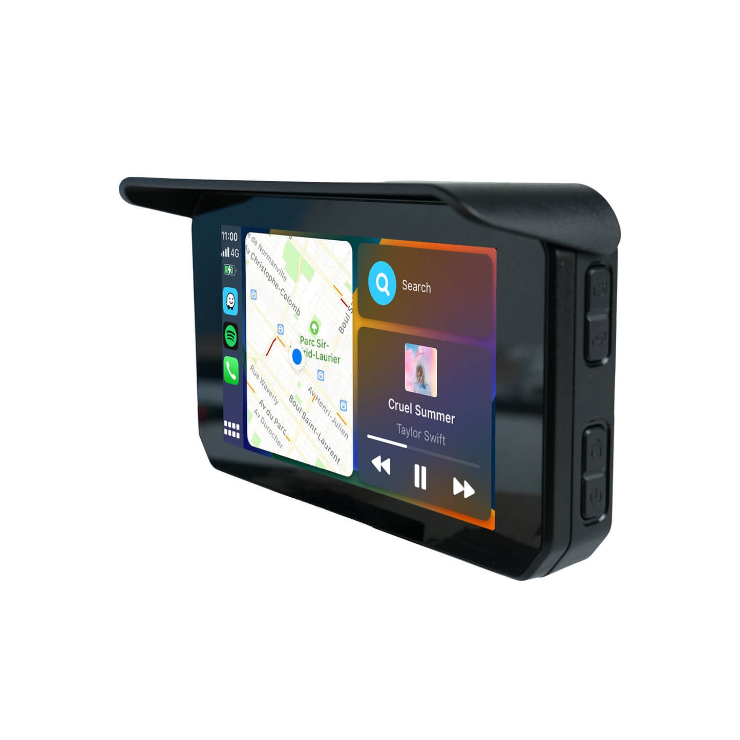CarPlay Lite C5 SE Pantalla portátil para motocicleta con GPS | CarPlay/Android Auto inalámbrico