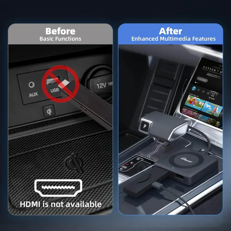 Car TV Mate Adaptador HDMI Multimedia y CarPlay Inalámbrico