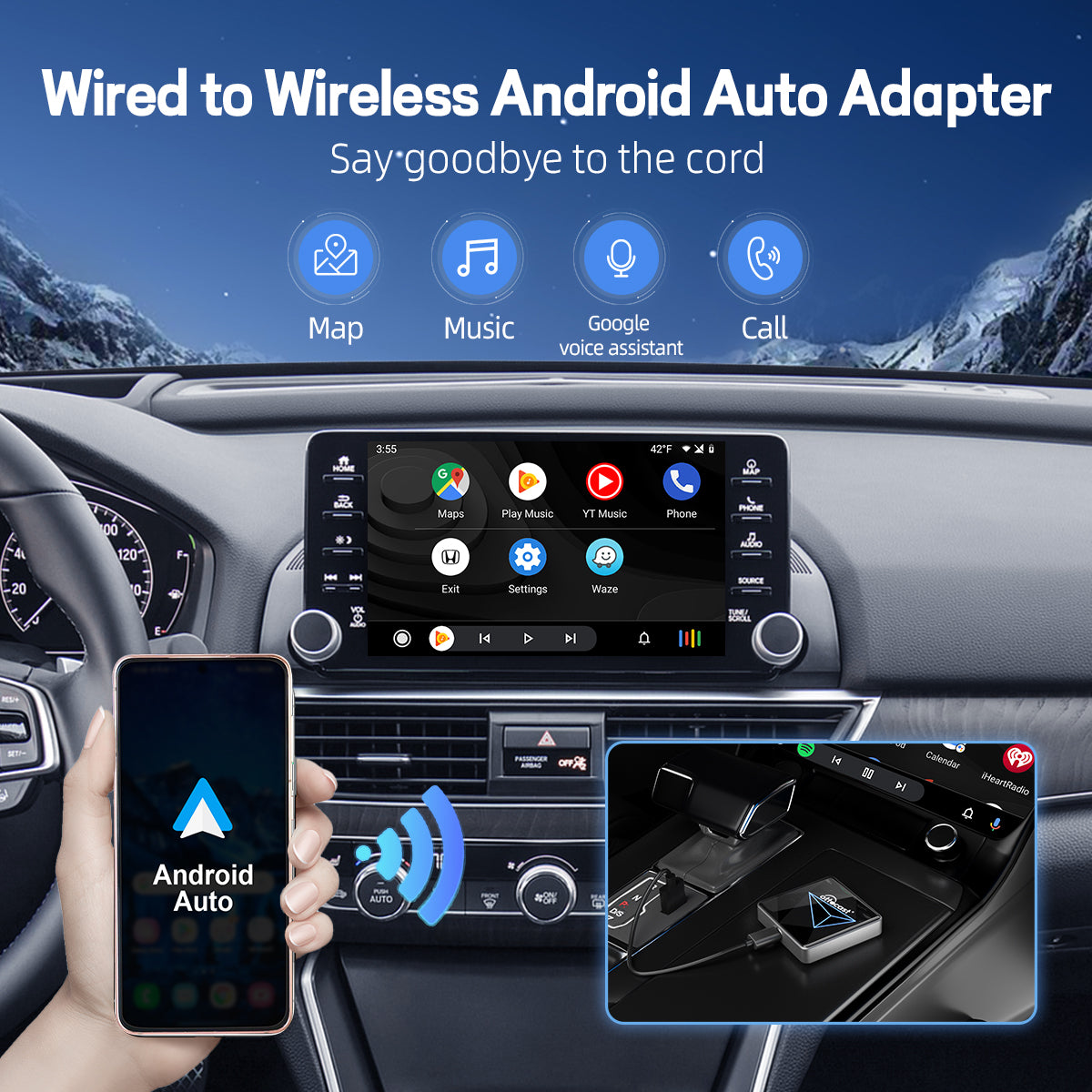 Ottocast - A2Air Pro Adaptador Inalámbrico Android Auto