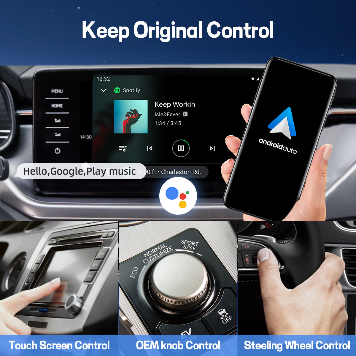 Ottocast - A2Air Pro Adaptador Inalámbrico Android Auto
