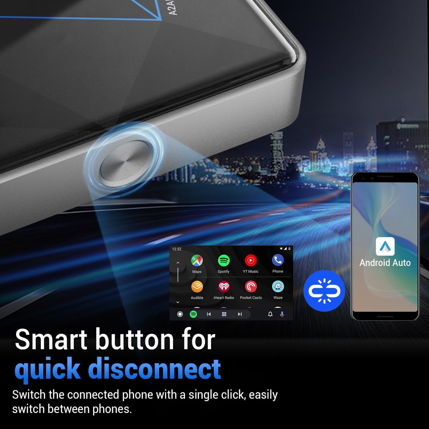 Ottocast - A2Air Pro Adaptador Inalámbrico Android Auto