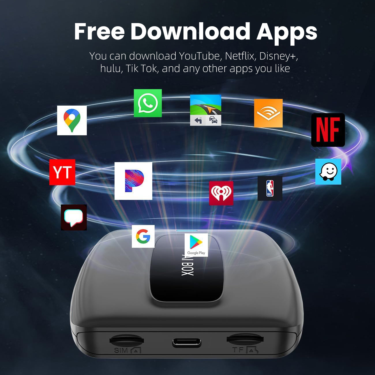 🔥Special Offer 45% OFF🔥CarPlay Android Multimedia AI Box-with Built-in YouTube, Netflix,Support Apps Download