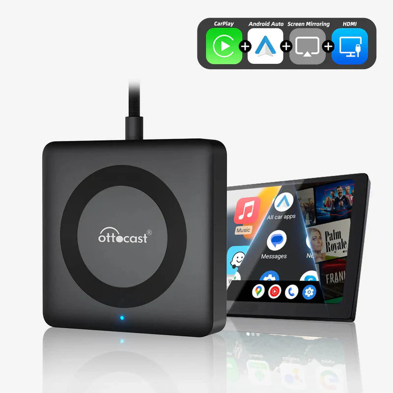 Car TV Mate Pro | Streaming HDMI + Fire TV Stick + Screen Mirroring + CarPlay y Android Auto Inalámbricos