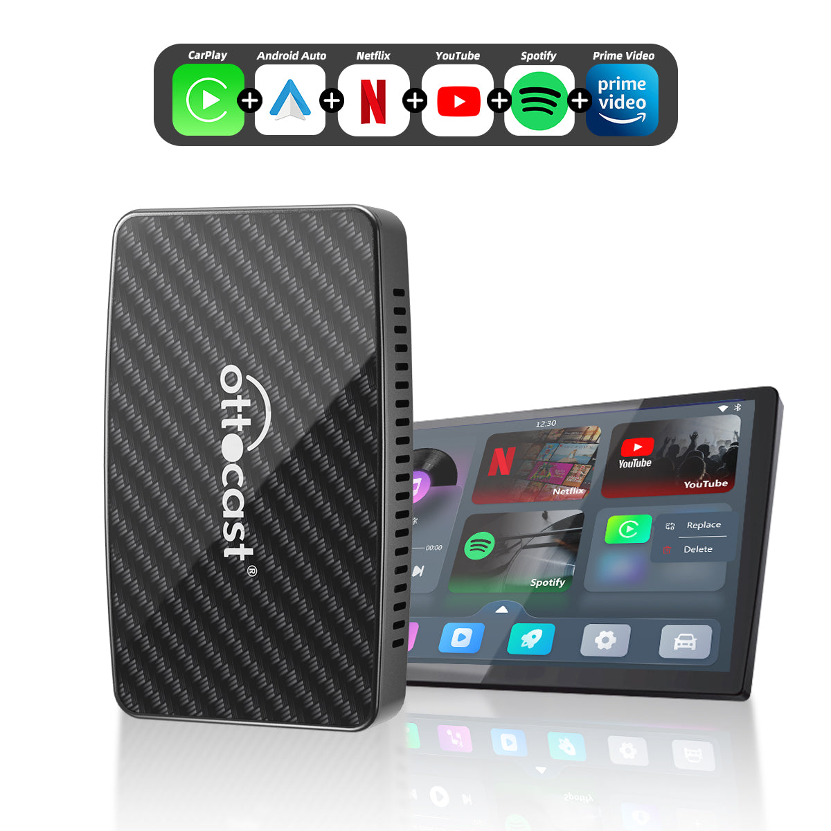 Play2Video Pro | Netflix, YouTube, Prime Video y CarPlay/Android Auto inalámbrico