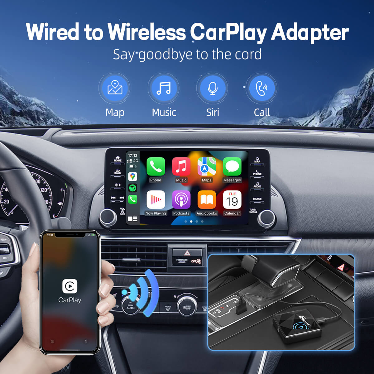 U2AIR Pro Adaptador Inalámbrico CarPlay