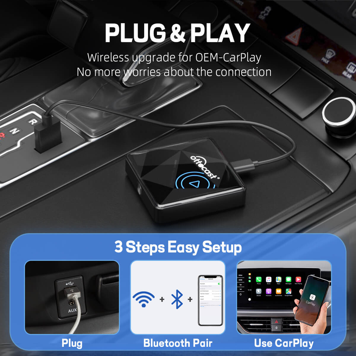 U2AIR Pro Adaptador Inalámbrico CarPlay