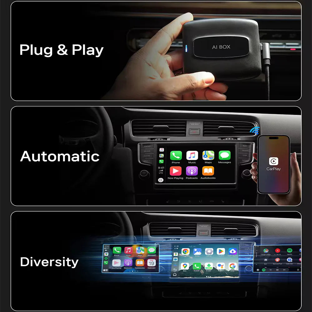 🔥Special Offer 45% OFF🔥CarPlay Android Multimedia AI Box-with Built-in YouTube, Netflix,Support Apps Download