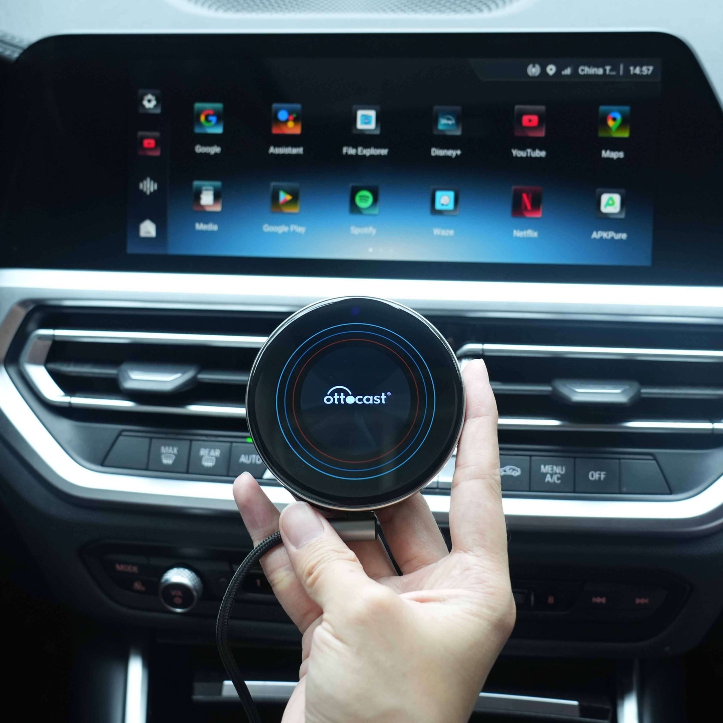 OttoAibox I3 BMW CarPlay AI Box | Netflix,Hulu,App Store + Wireless CarPlay&Wireless Android Auto