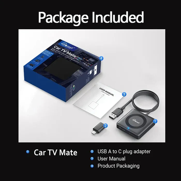 Car TV Mate Adaptador HDMI Multimedia y CarPlay Inalámbrico