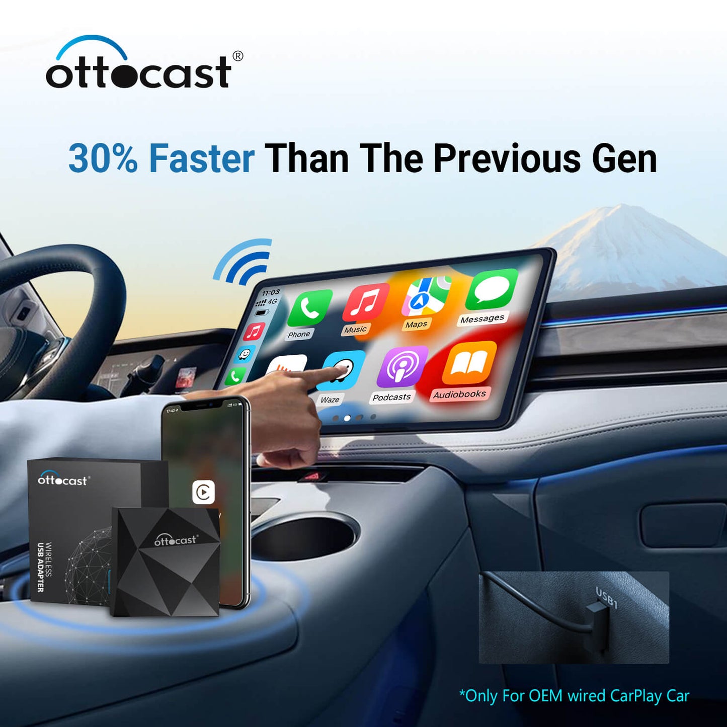 U2-AIR Adaptador Inalámbrico CarPlay