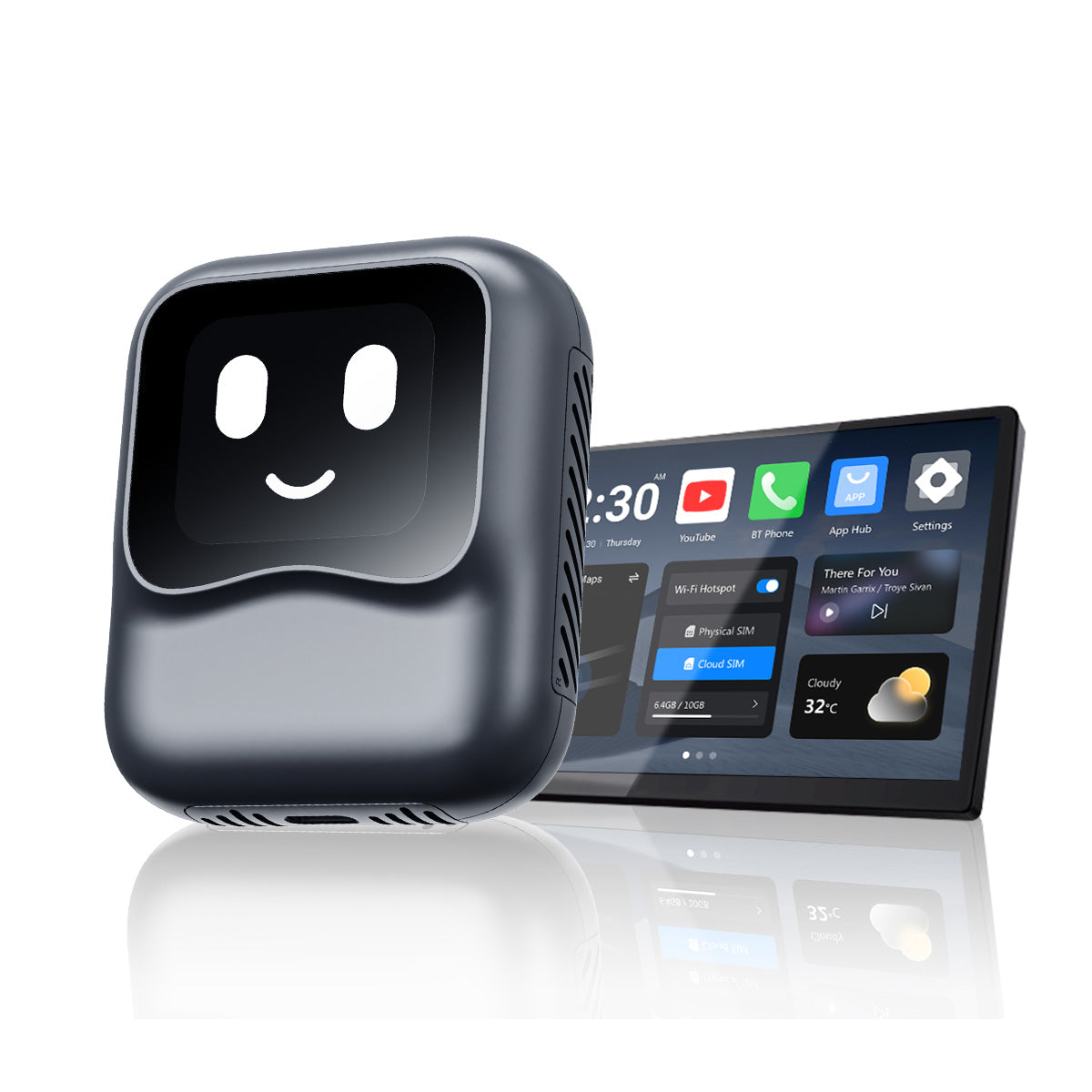 Ottocast - NanoAi | Conversación AI + App Store + pantalla de 1,83 pulgadas + CarPlay inalámbrico y Android Auto