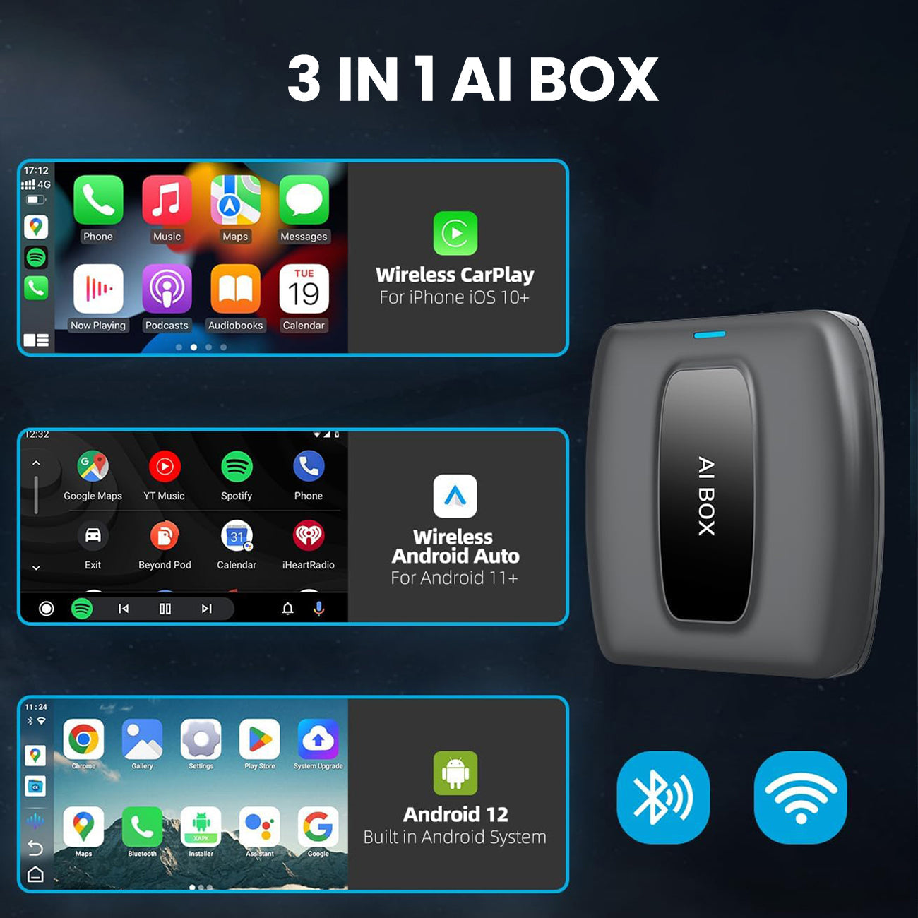 🔥Special Offer 45% OFF🔥CarPlay Android Multimedia AI Box-with Built-in YouTube, Netflix,Support Apps Download