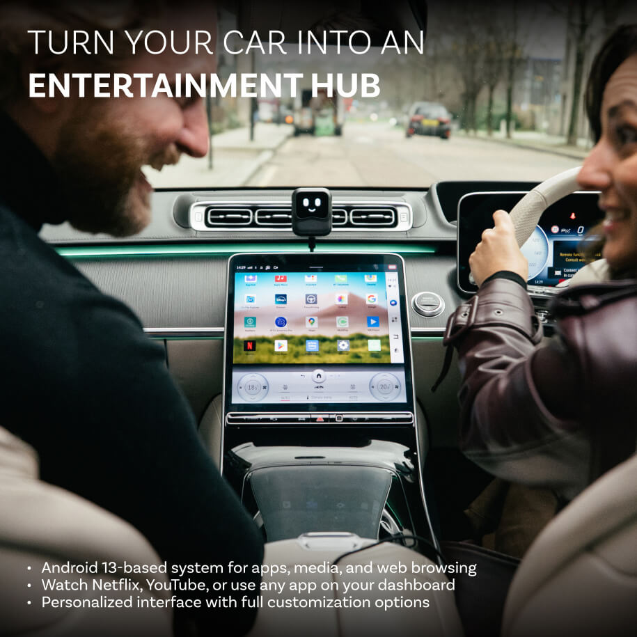 Ottocast - NanoAi | Conversación AI + App Store + pantalla de 1,83 pulgadas + CarPlay inalámbrico y Android Auto
