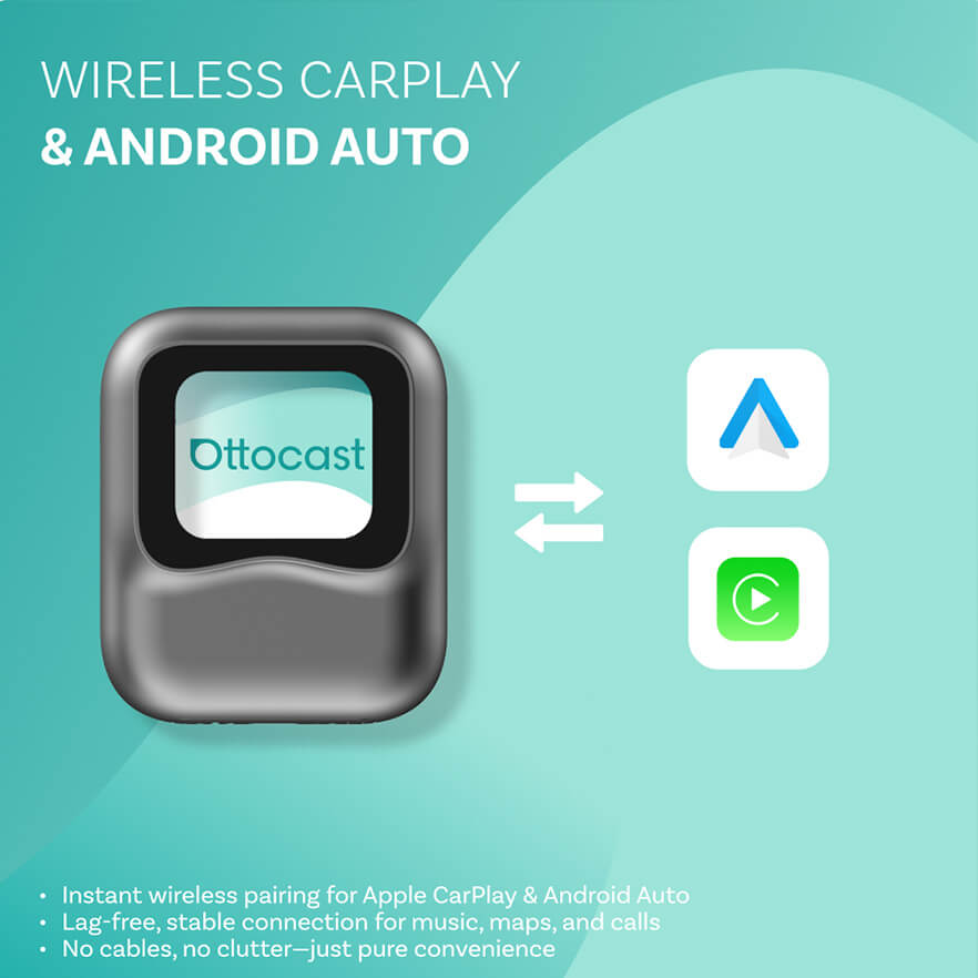 Ottocast - NanoAi | Conversación AI + App Store + pantalla de 1,83 pulgadas + CarPlay inalámbrico y Android Auto