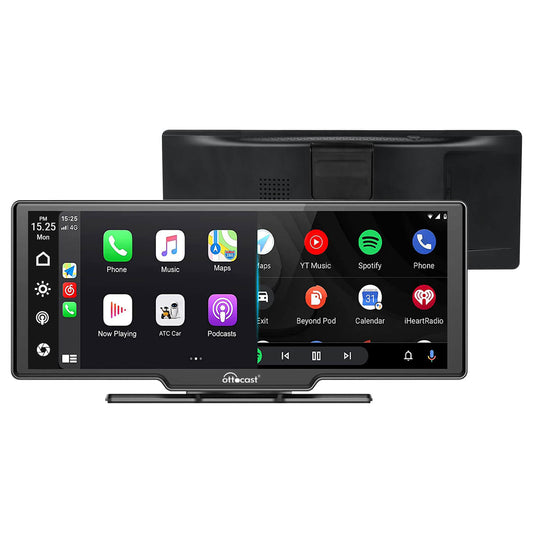 Pantalla portátil de 10" para auto con Apple CarPlay y Android Auto