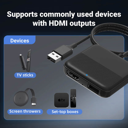 Car TV Mate - Convertidor de TV para auto compatible con Fire TV Stick