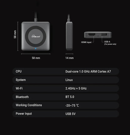 Car TV Mate Adaptador HDMI Multimedia y CarPlay Inalámbrico