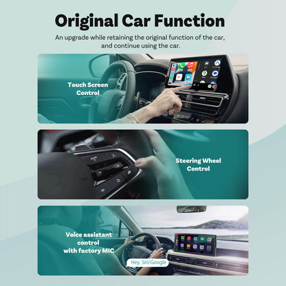 Ottocast Mini | CarPlay inalámbrico + Android Auto + Cambio con un solo clic
