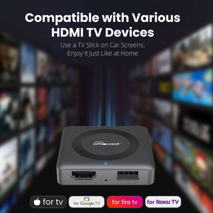 Car TV Mate Pro | Streaming HDMI + Fire TV Stick + Screen Mirroring + CarPlay y Android Auto Inalámbricos